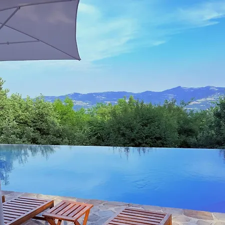 Luxury With Infinity Pool & Vineyard Views Vila Bosia